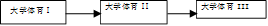 大学体育I,大学体育II,大学体育III